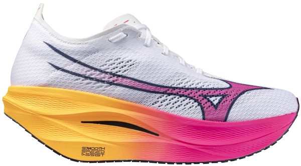 Mizuno Кроссовки Mizuno Wave Rebellion Pro 3 White/Pink Tetra/Tang Orange