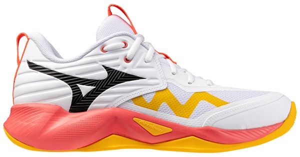 Mizuno Кроссовки Mizuno Wave Momentum Pro White/Fiery Coral 2/Citrus