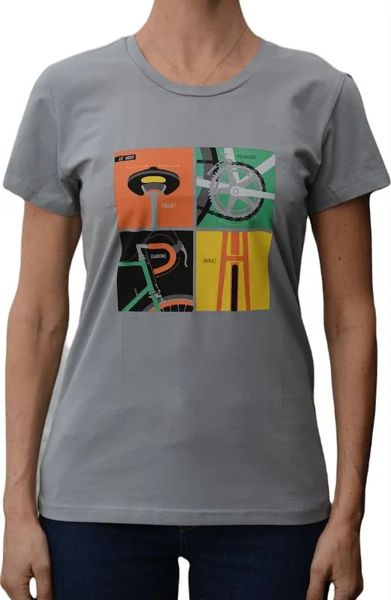 Футболка TopCycler WOM Le Velo grey