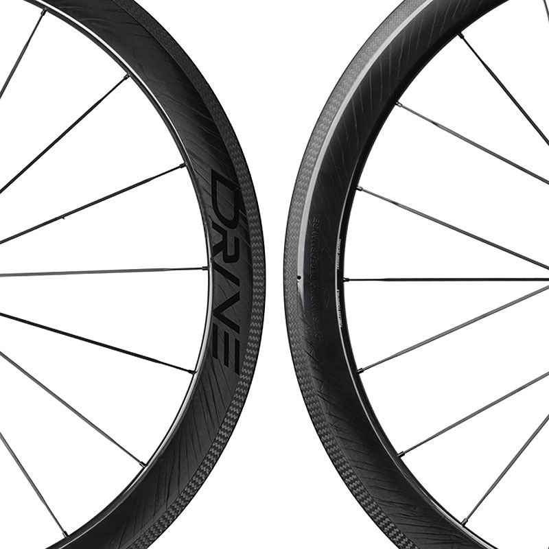 Колеса комплект 28" Elitewheels Drive 50V Carbon Rim Brake (glossy marbl-black)